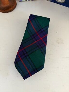 Classic Green and Blue Tartan Men's Tie